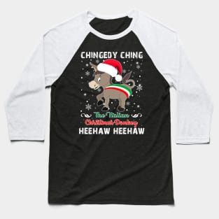 The Christmas Donkey - Italian Christmas Donkey Baseball T-Shirt